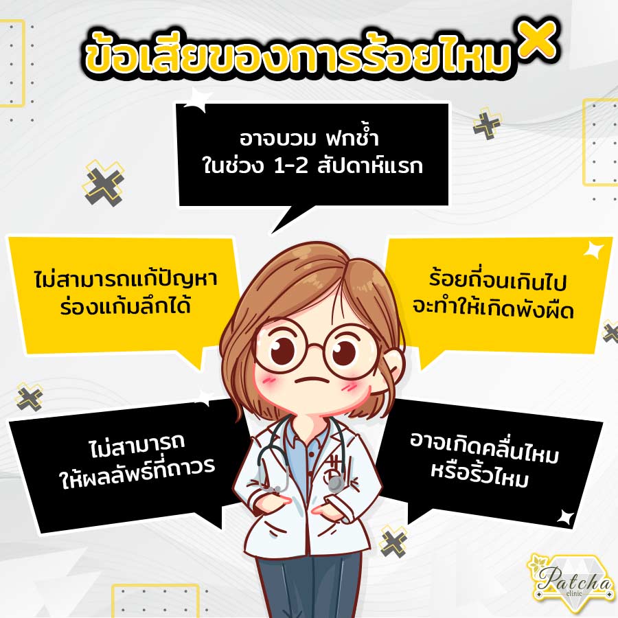 ข้อเสียของร้อยไหม